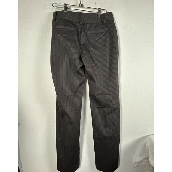 CAbi Womens 807 Work-It Trouser Size10L Pinstripe Wide-Leg Pants Black New $108 - Picture 2 of 9